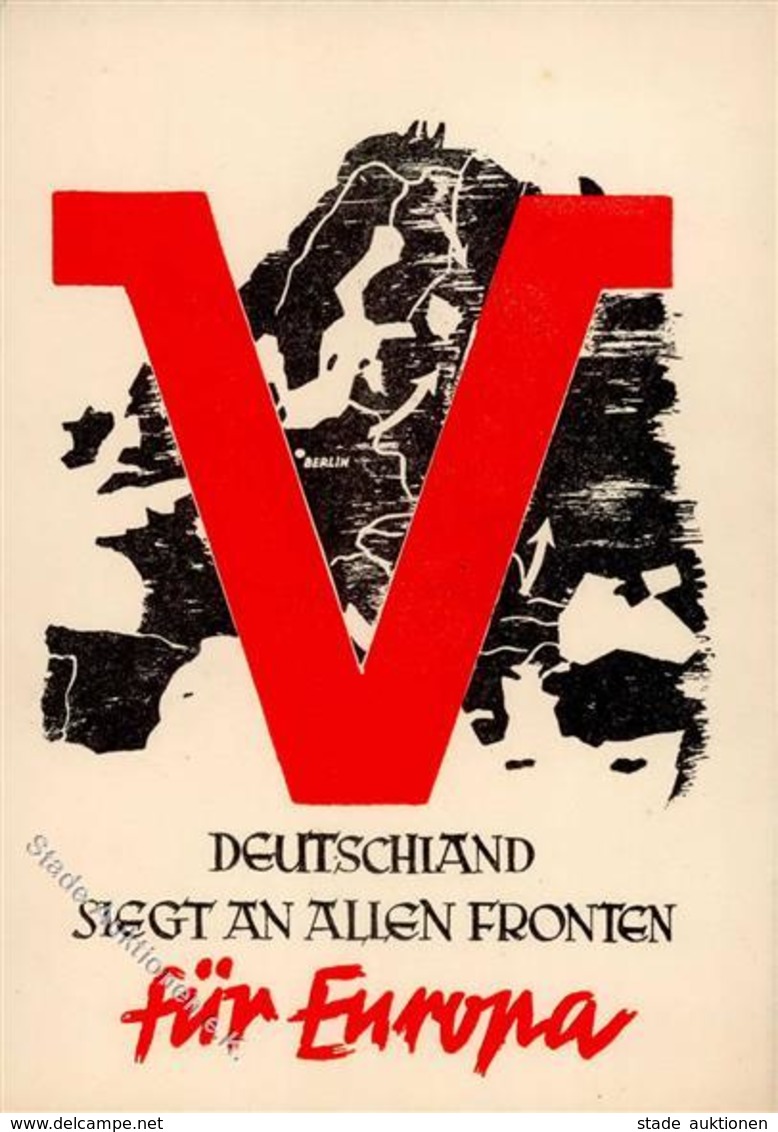 Propaganda WK II Deutschland Siegt An Allen Fronten Für Europa I-II - Weltkrieg 1939-45