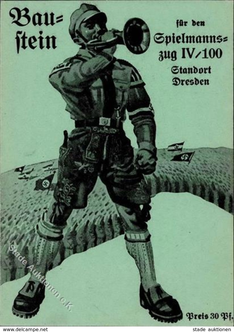 Propaganda WK II Dresden (O8000) WK II Baustein Für Den Spielmannszug IV/100 I-II (keine Ak-Einteilung) - Guerre 1939-45