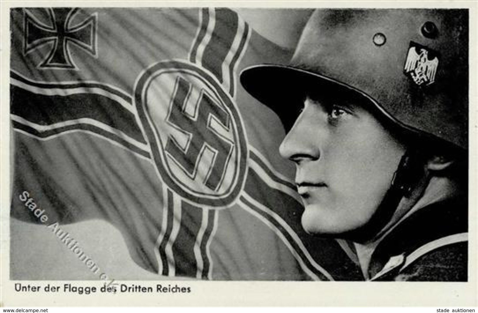 Propaganda WK II Flagge Soldat  I-II - War 1939-45