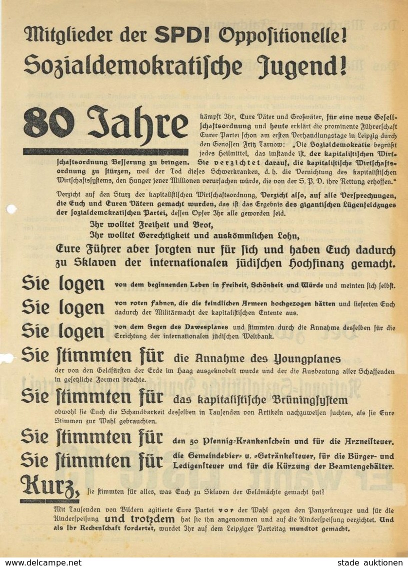 Propaganda WK II Flugblatt NSDAP 1931 II - War 1939-45