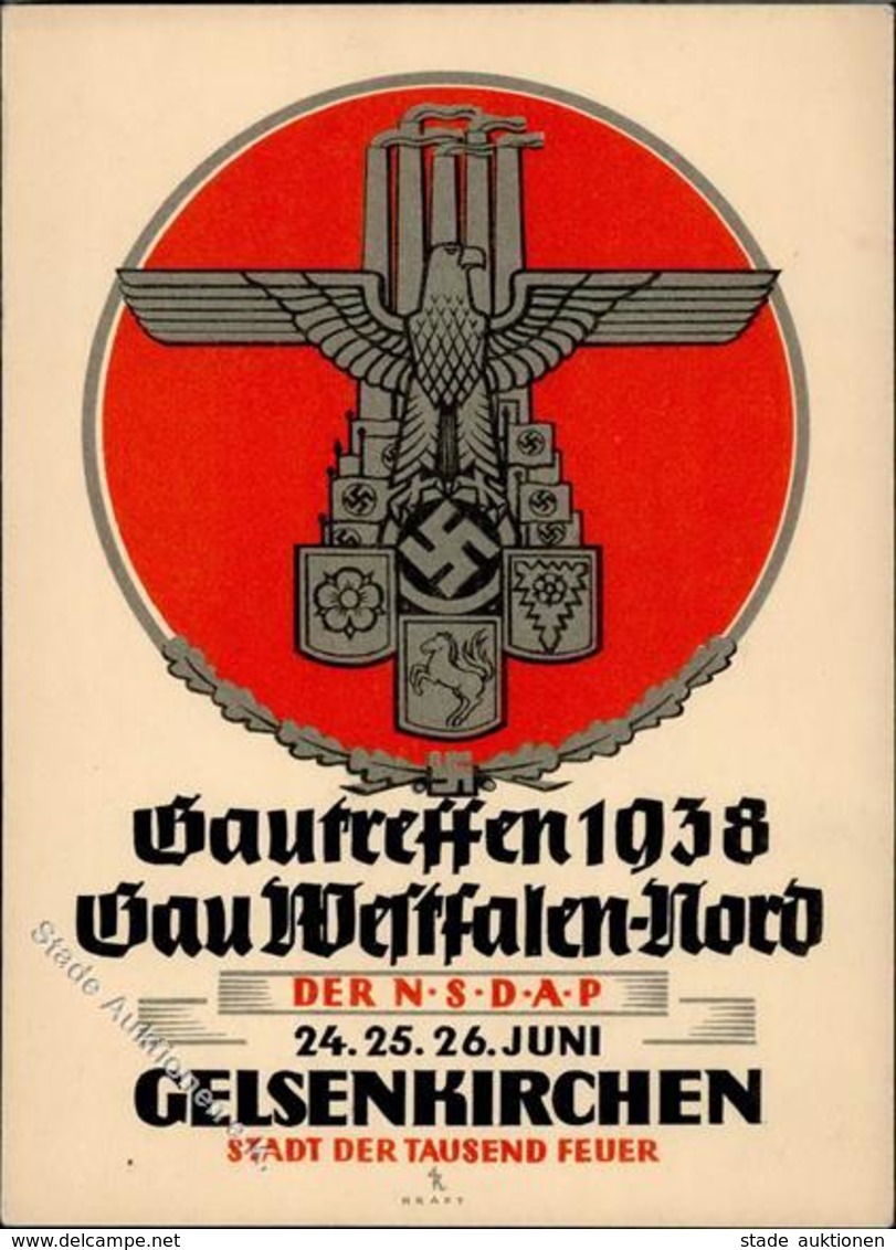 Propaganda WK II Gelsenkirchen (4650) Gautreffen 1938 Gau Westfalen Nord I-II - War 1939-45