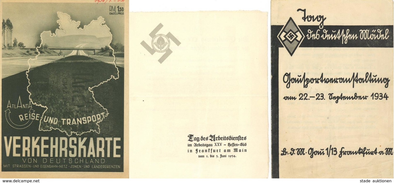 Propaganda WK II Lot 16 Teile Bilder Broschüren Usw. II - War 1939-45