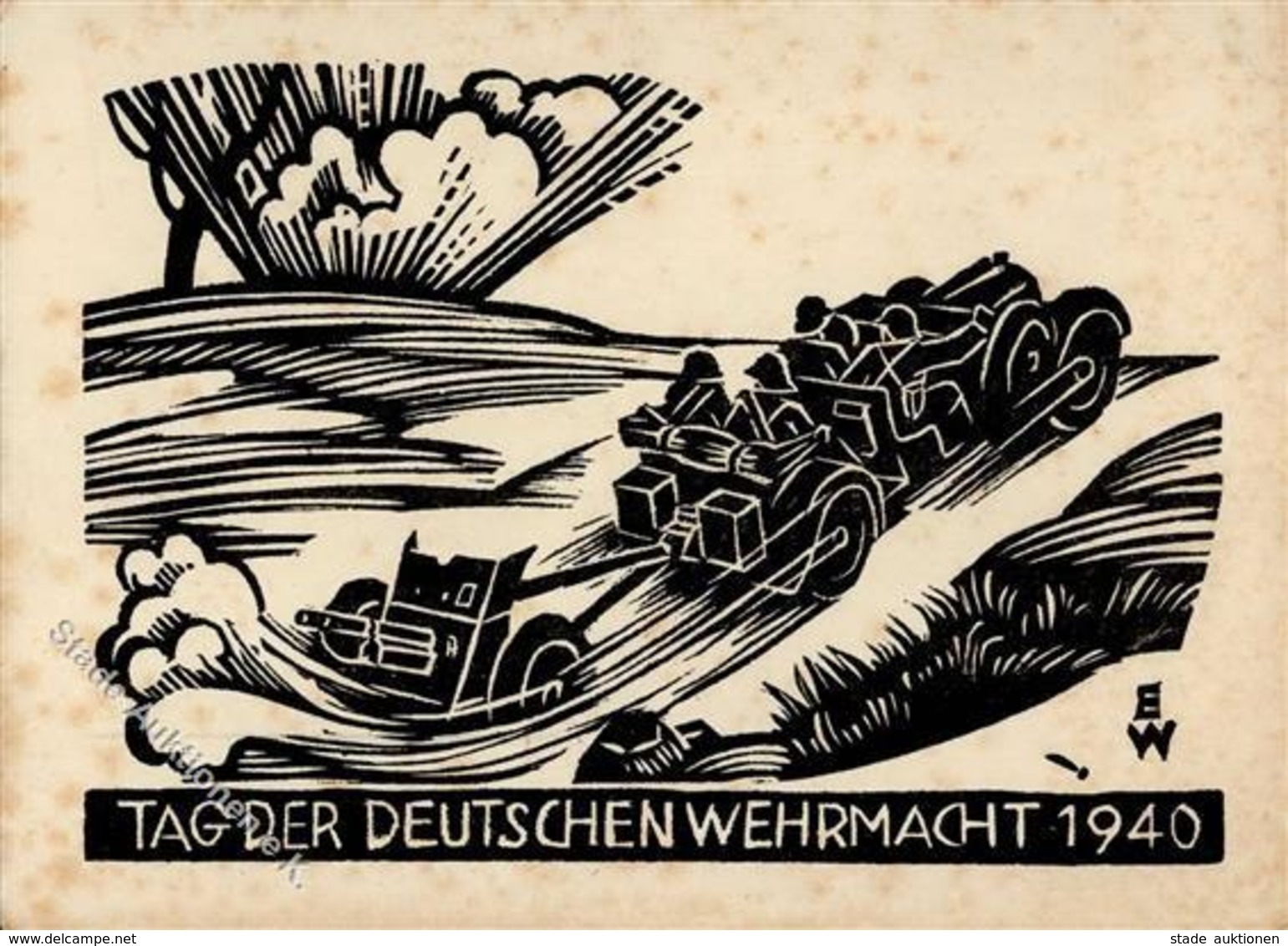 Propaganda WK II Tag Der Deutschen Wehrmacht Künstlerkarte I-II (fleckig) - Weltkrieg 1939-45