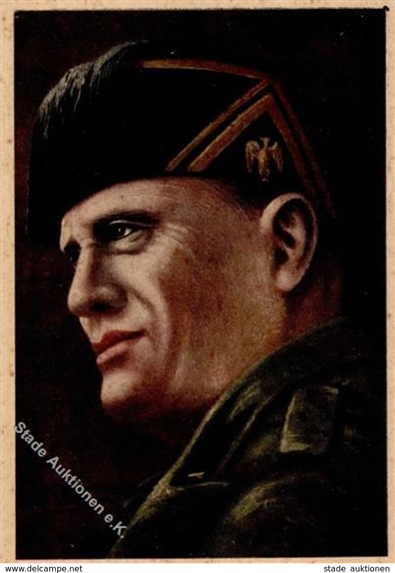 Mussolini WK II Sign. Bellini. Dandolo Künstlerkarte I-II - War 1939-45