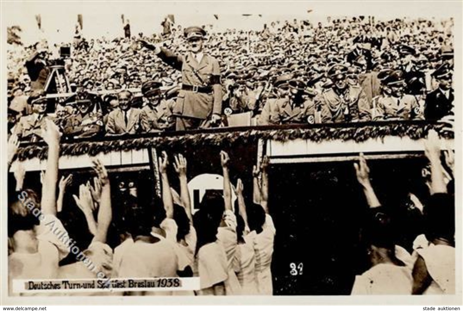 Hitler Breslau Polen WK II Turn Und Sportfest Foto AK I-II - Guerre 1939-45