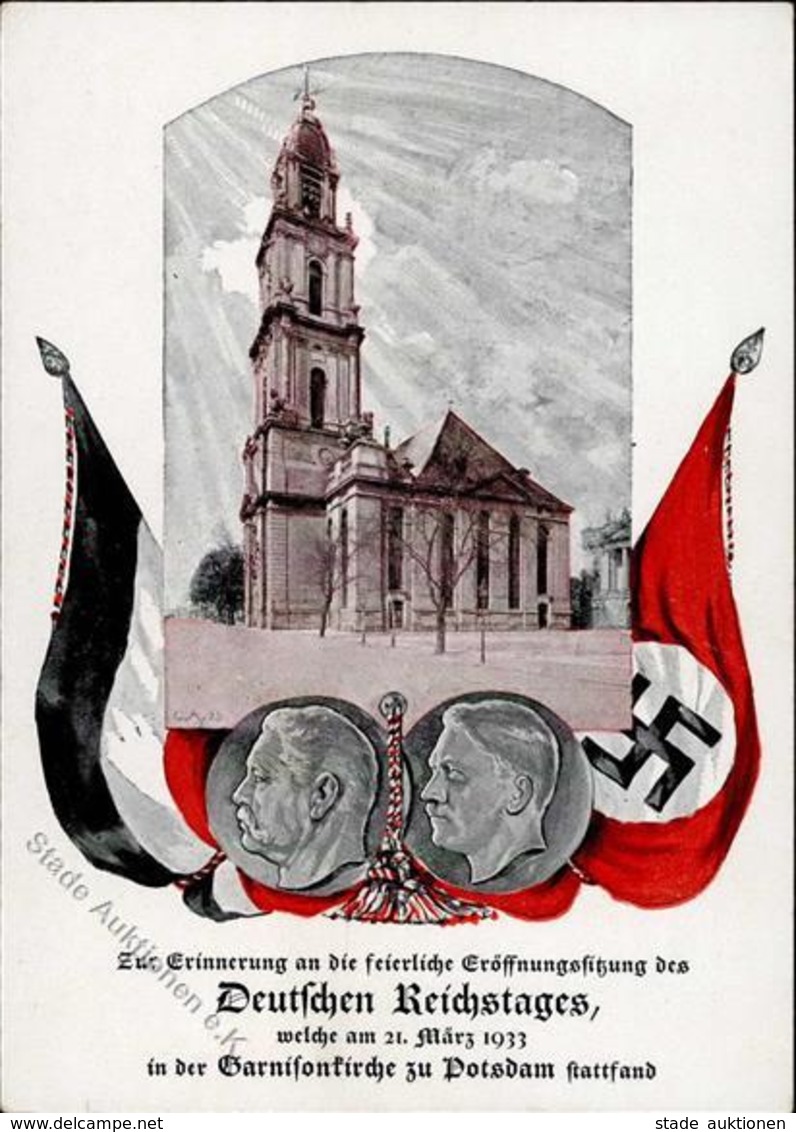 Hitler Hindenburg WK II Garnisionskirche I-II - War 1939-45