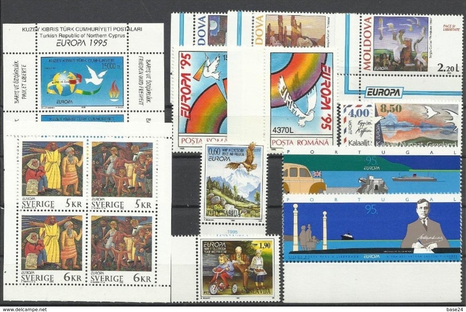 1995 EUROPA CEPT EUROPE 50 Paesi (92 Val.) 50 Countries MNH** Annata Exc. Andorra Franc., Bosnia Croata, Malta E Russia - 1995