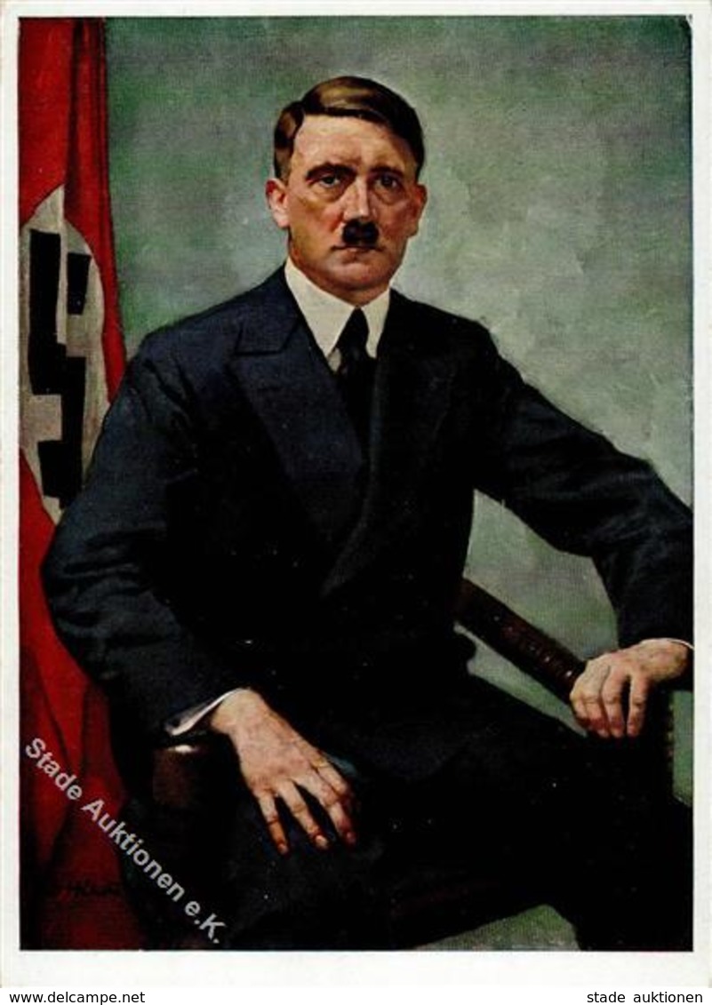 Hitler Künstler-Karte I-II (keine AK RS Abschürfung) - War 1939-45