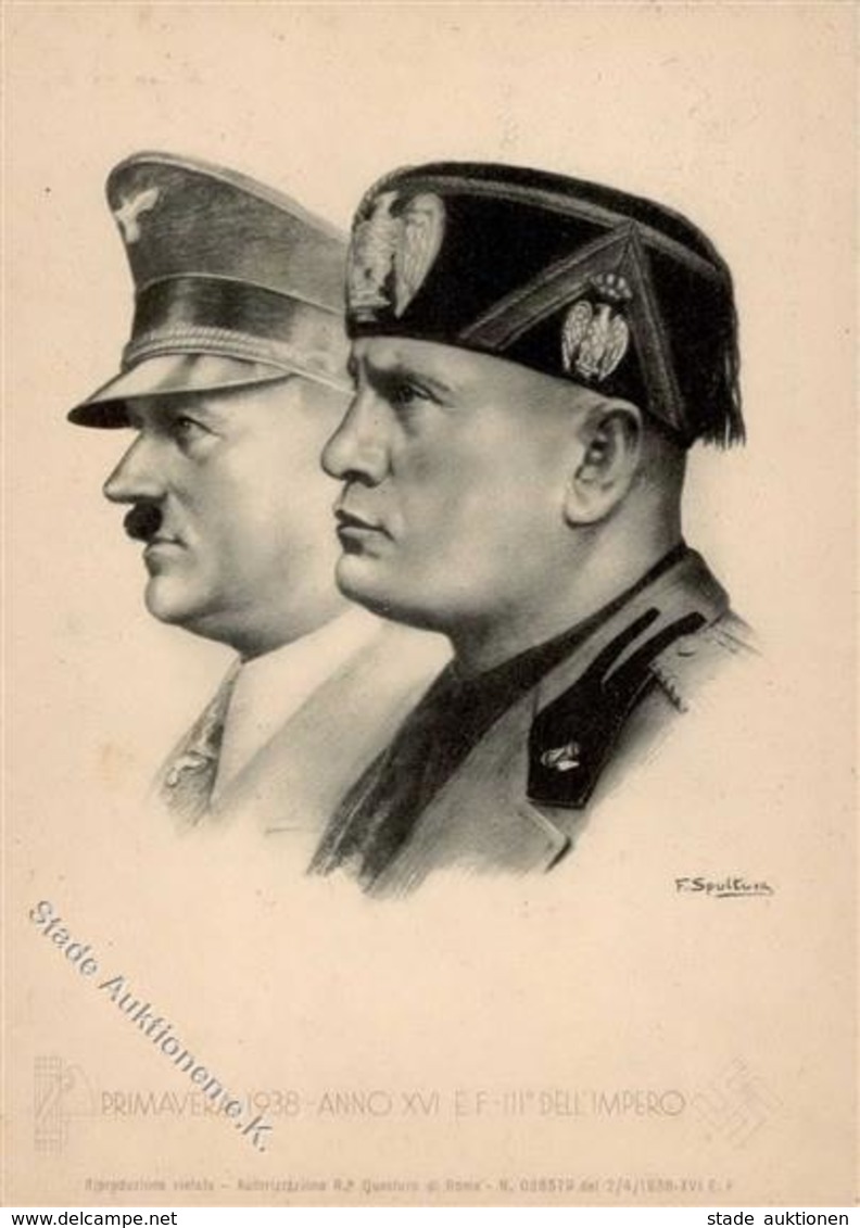 Hitler Mussolini WK II I-II - War 1939-45