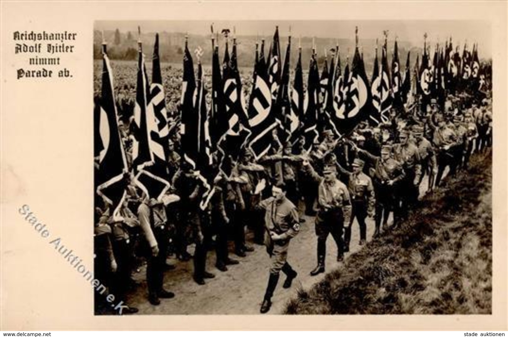 Hitler Nimmt Parade Ab WK II  Foto AK I-II - War 1939-45