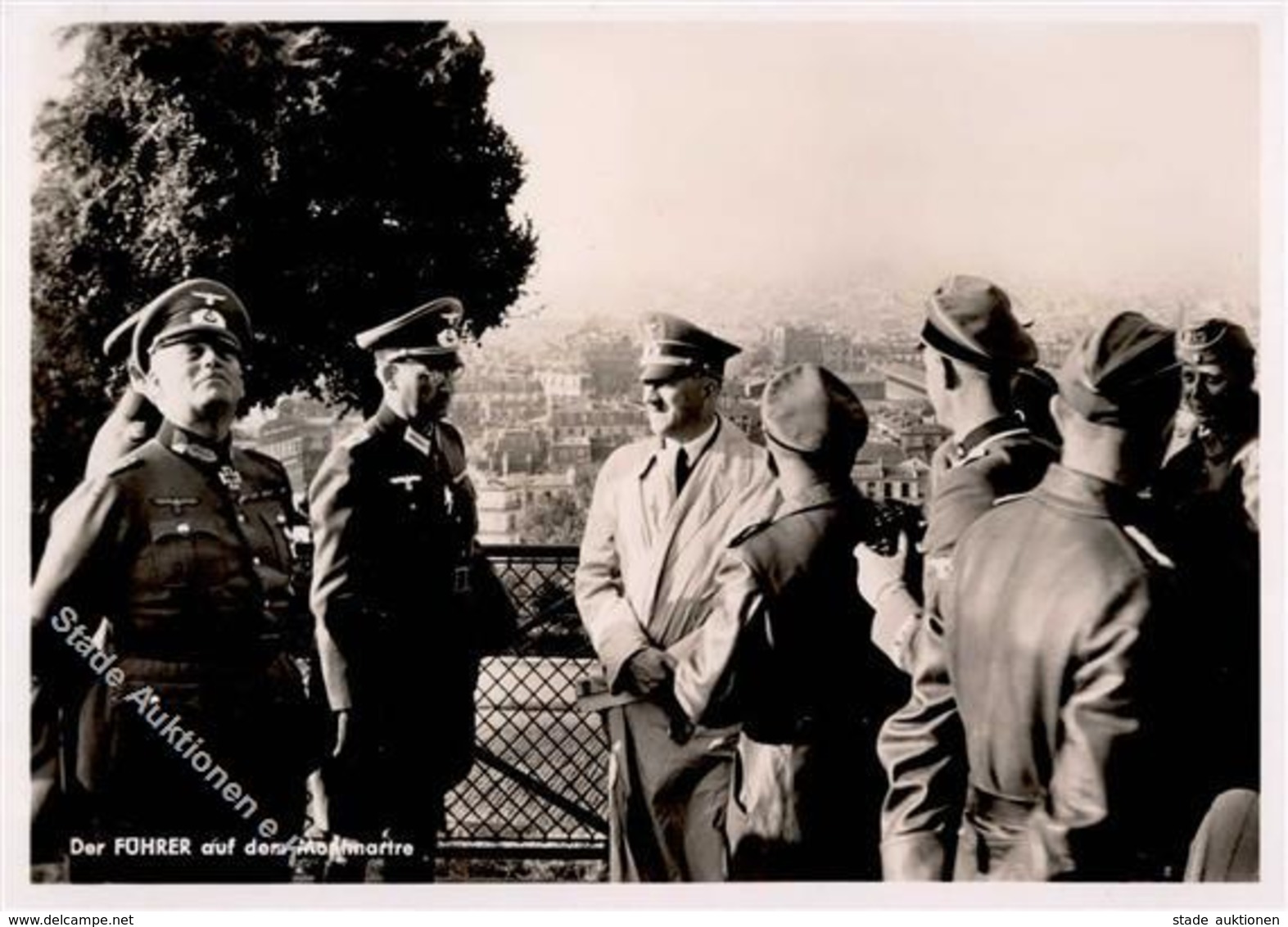 Hitler Paris Montmatre Foto-Karte PH W 18 I-II - War 1939-45