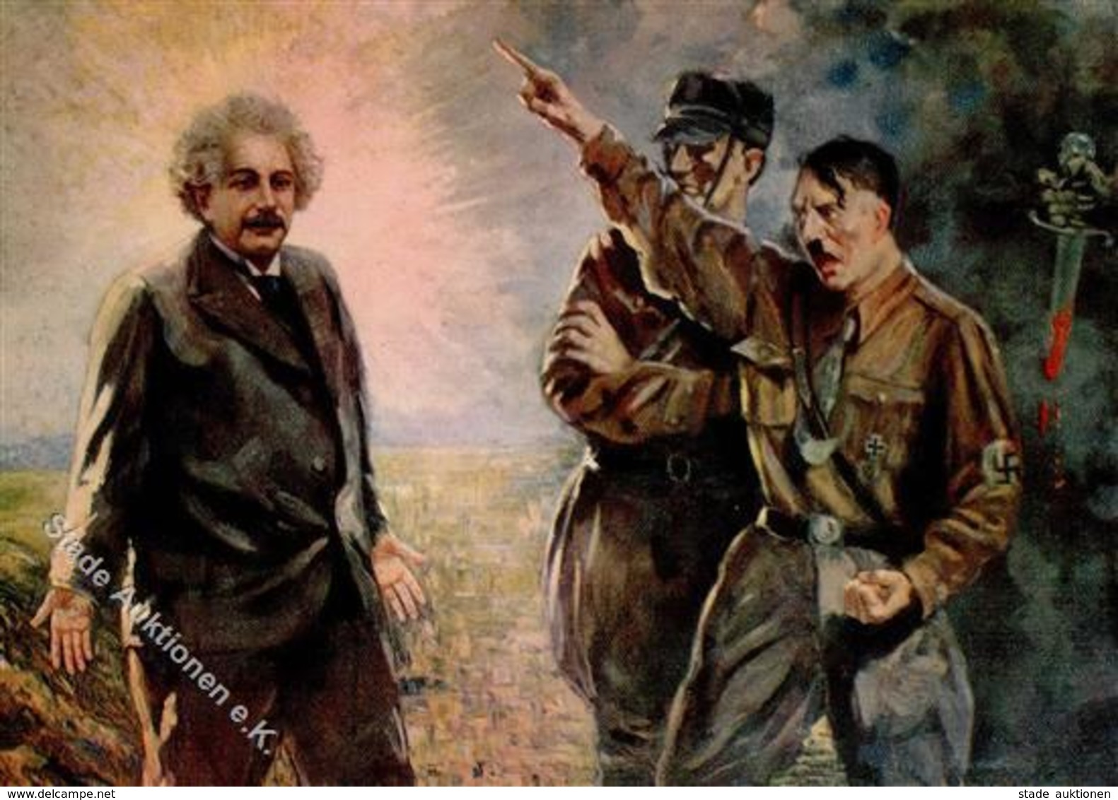 HITLER WK II - HITLER Verweißt EINSTEIN Des Landes, 1934 - Rücks. Kratzstelle! - War 1939-45