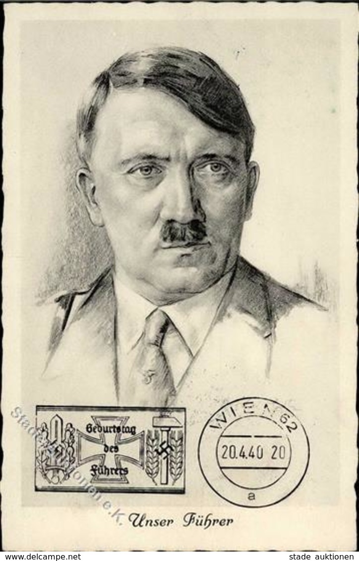 Hitler WK II Künstlerkarte I-II - Guerre 1939-45