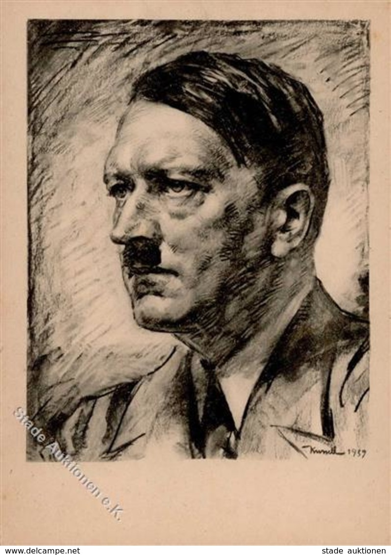 Hitler WK II Sign. Kursell V. Künstlerkarte I-II - War 1939-45