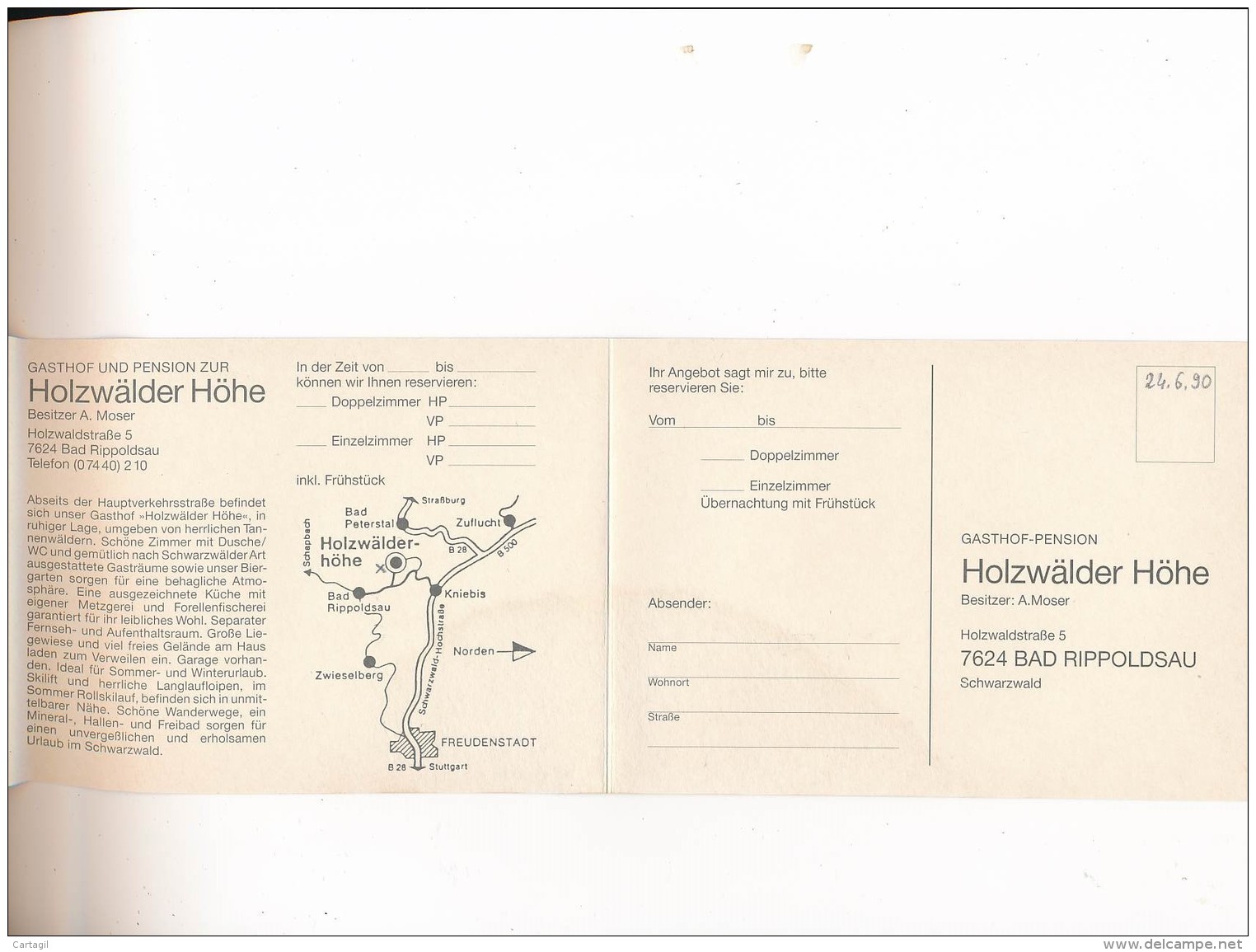 CPM  GF ( Dépliant =3 Scans)  -18821 - Allemagne -Oberhamersbach -Bad Rippoldsau "Holzwälder  Höhe"-Envoi Gratuit - Bad Rippoldsau - Schapbach