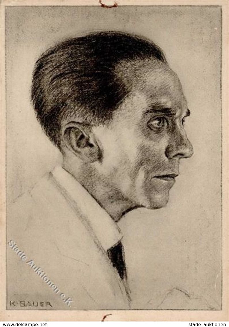 WK II Goebbels, Dr. Sign. Bauer, Karl Künstlerkarte I-II - War 1939-45