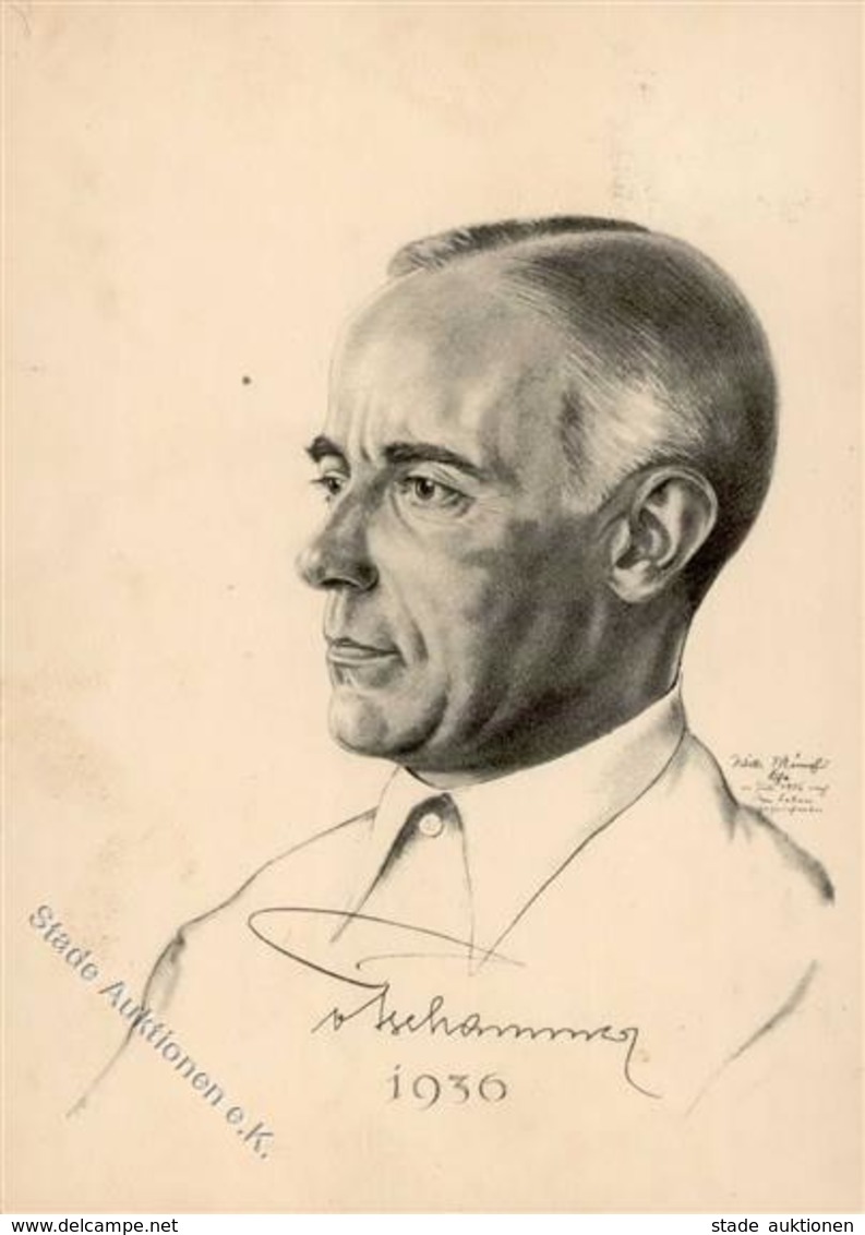 WK II Reichssportführer Hans V. Tschammer U. Osten Künstlerkarte I-II - War 1939-45