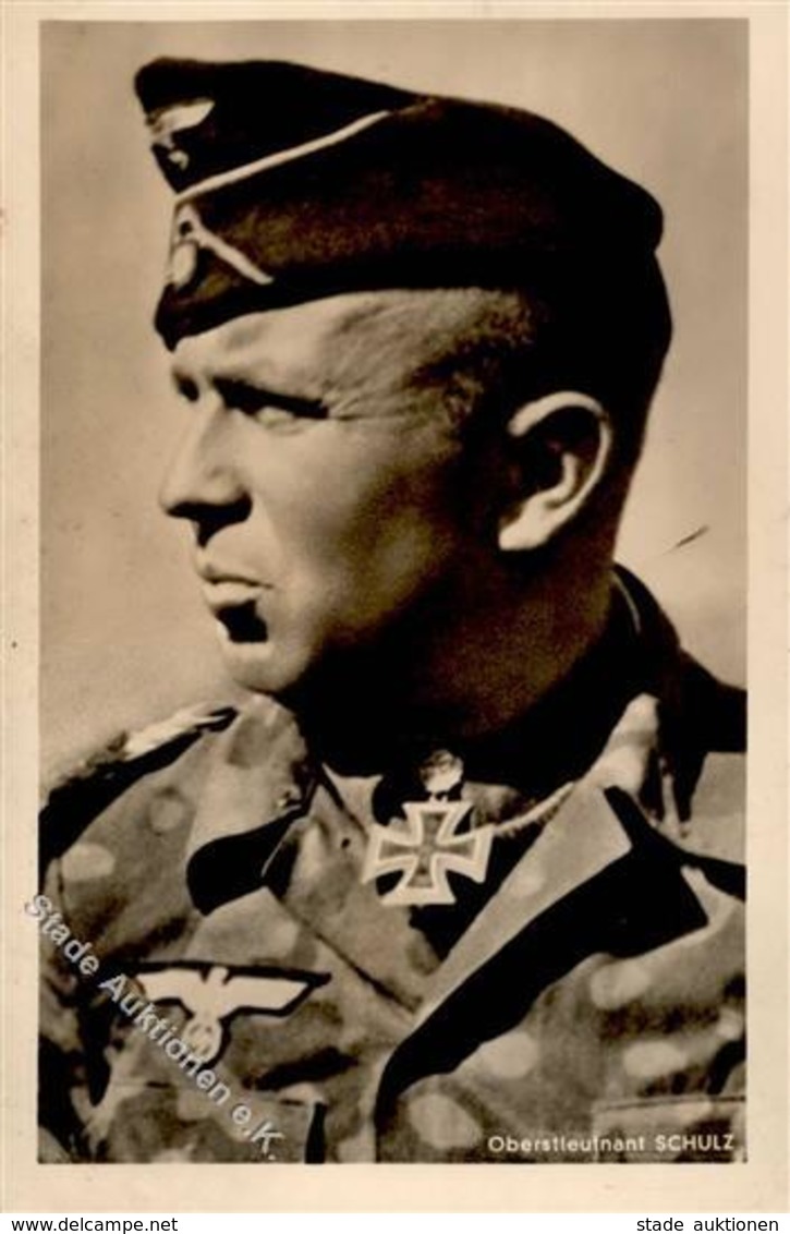 Ritterkreuzträger WK II Schulz Oberstleutnant PH R 118 Foto AK I-II - Guerre 1939-45