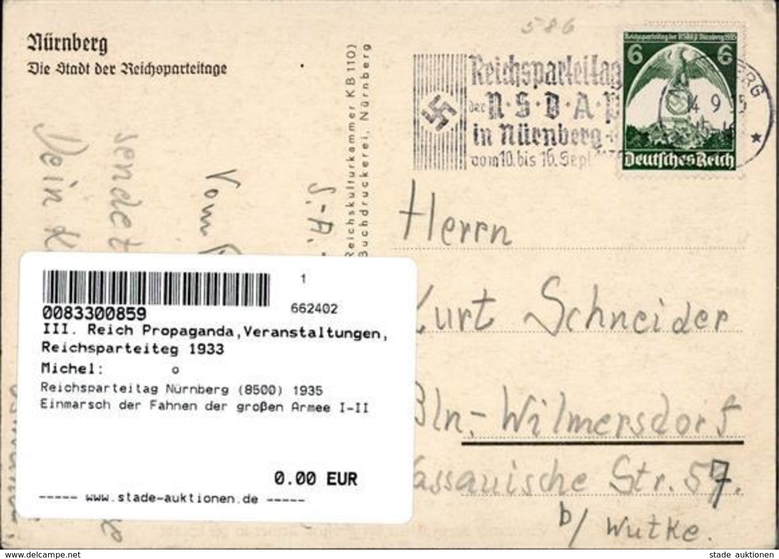 Reichsparteitag Nürnberg (8500) 1935 Einmarsch Der Fahnen Der Großen Armee I-II - War 1939-45