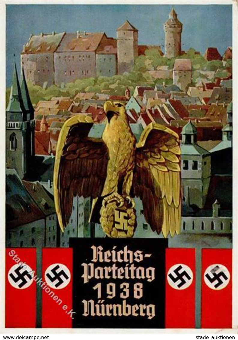 Reichsparteitag Nürnberg (8500) 1938 Künstler-Karte I-II (Eckbug) - War 1939-45