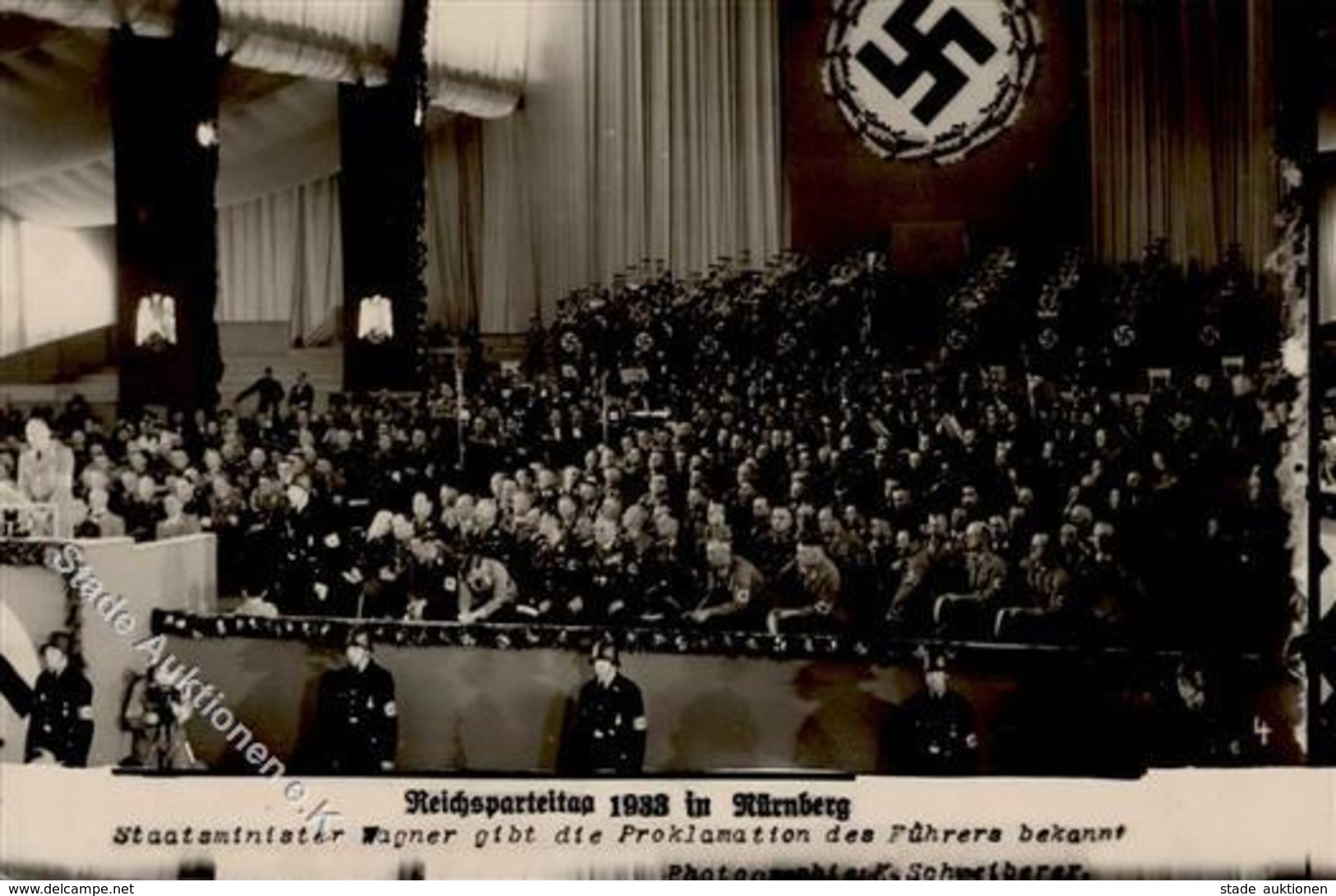 Reichsparteitag Nürnberg (8500) WK II 1933 Staatsminister Wagner  Foto AK I-II (keine Ak-Einteilung) - War 1939-45