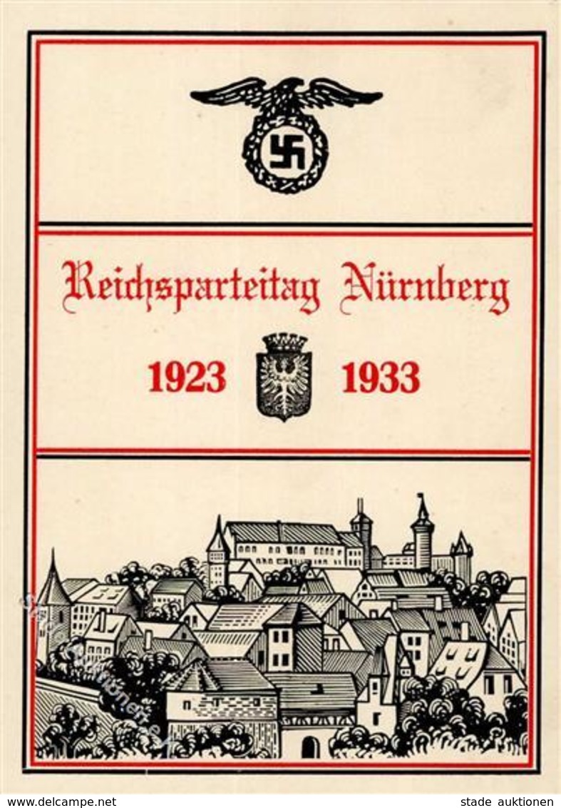 REICHSPARTEITAG NÜRNBERG WK II - 10 Jahre RP NÜRNBERG 1923-1933 I R! - Weltkrieg 1939-45