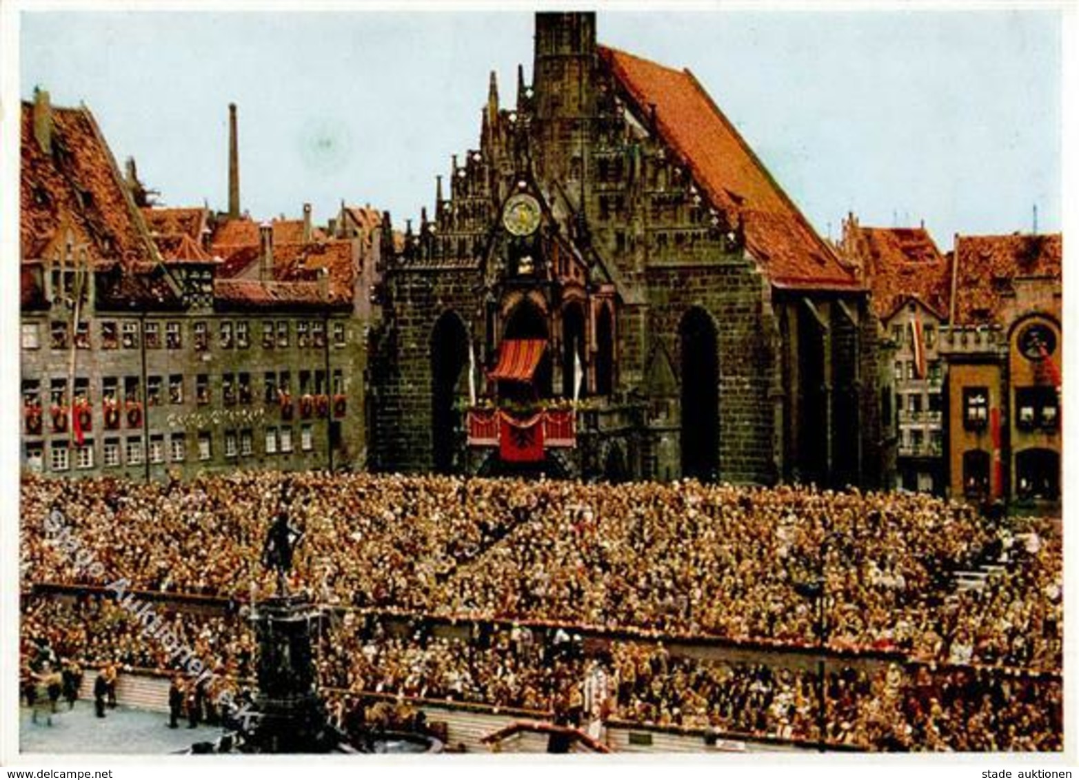 REICHSPARTEITAG NÜRNBERG WK II - PH P 43 - Tribüne Am Adolf-Hitler-Platz Während Des Vorbeimarsches I-II - War 1939-45