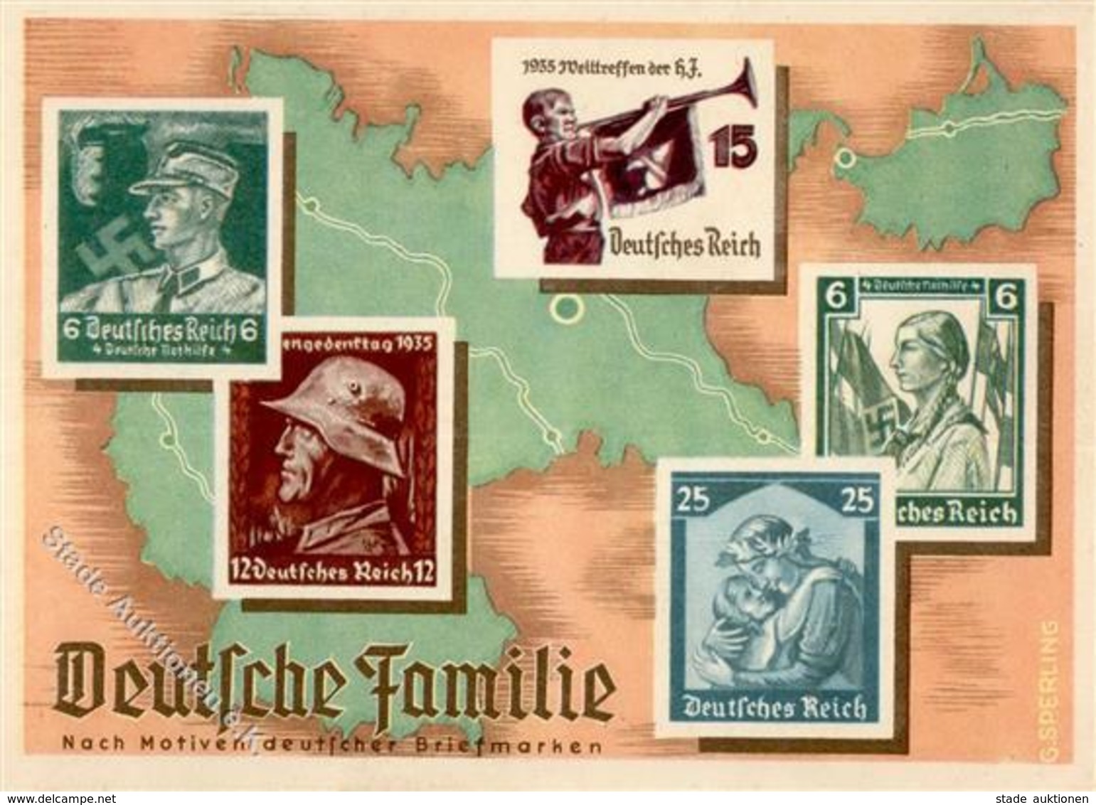 DRESDEN WK II - OLYMPIA-POSTWERTZEICHEN-AUSSTELLUNG DEUTSCHE FAMILIE  I - Guerre 1939-45