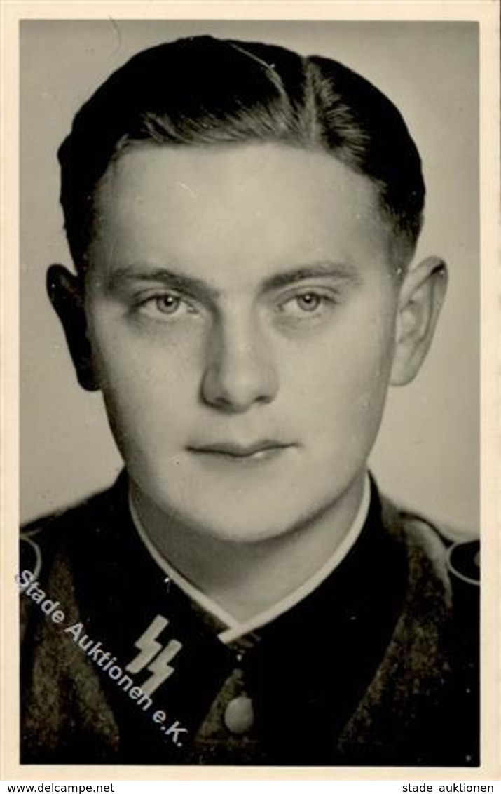 SS Portrait Soldat Uniform Foto-Karte I-II - Guerre 1939-45