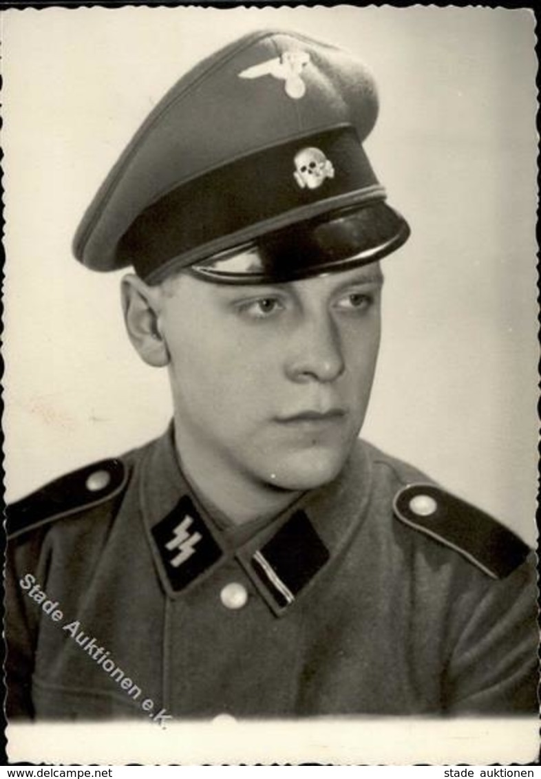 SS Portrait Soldat Uniform Foto-Karte I-II - War 1939-45