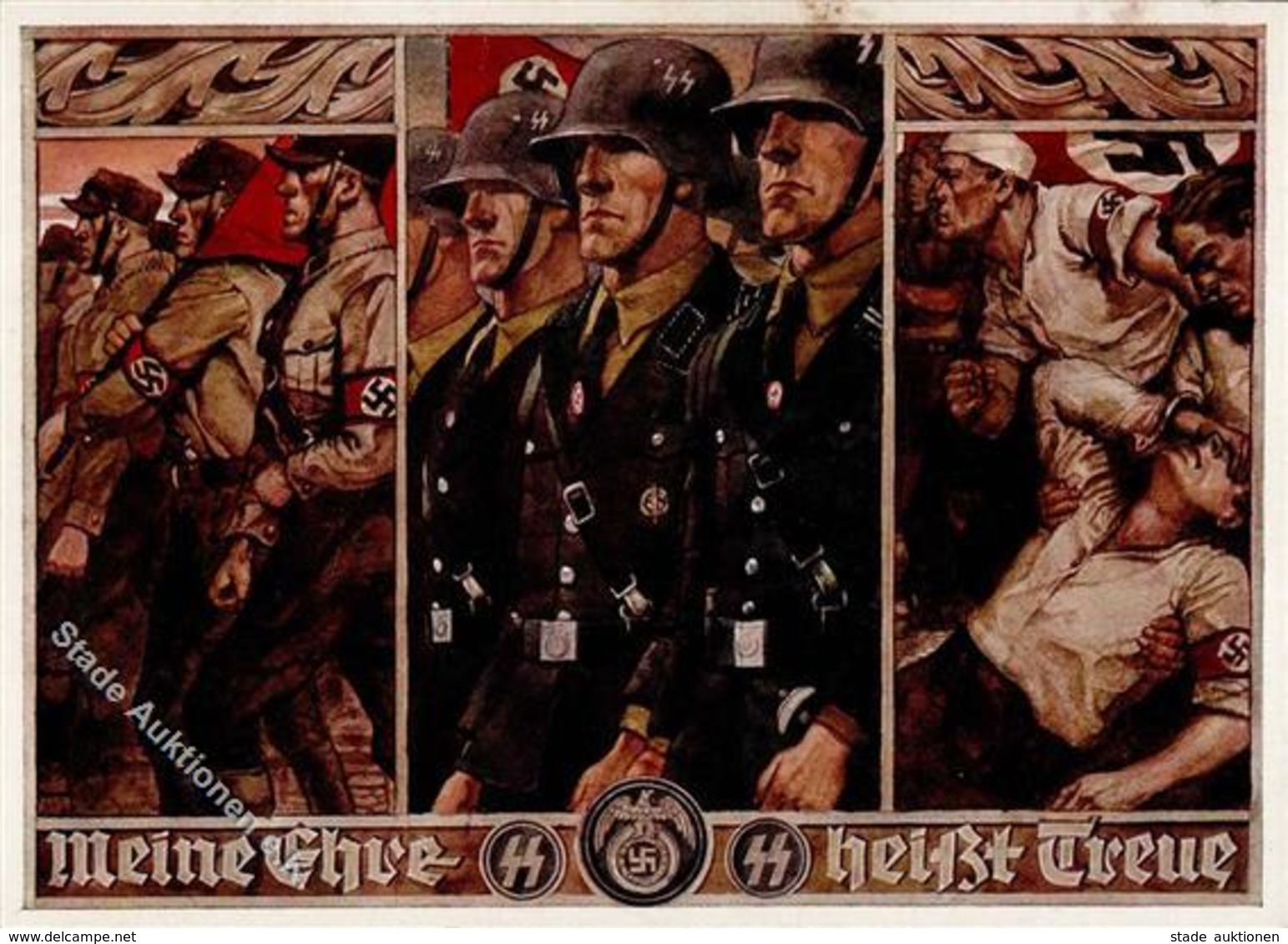 SS Propaganda Sign. Albrecht, F. Künstler-Karte I-II (am Rand Fleckig) - War 1939-45