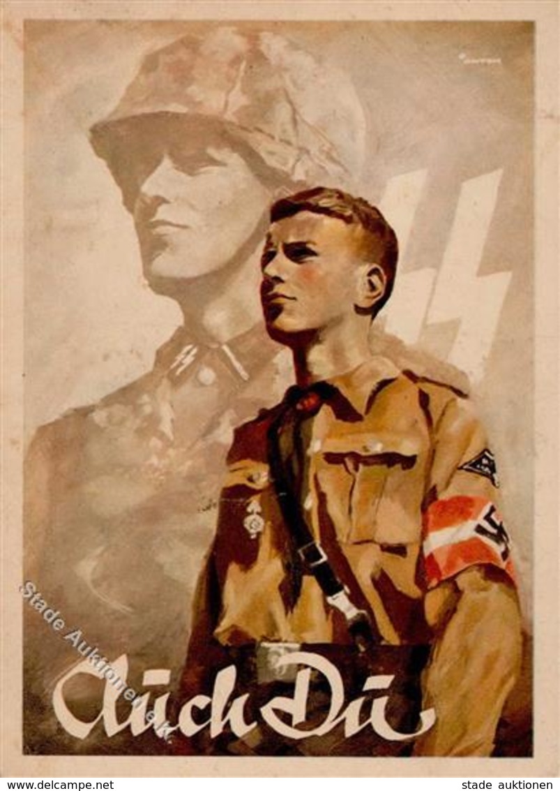 SS Propaganda Sign. Anton Künstler-Karte I-II - War 1939-45