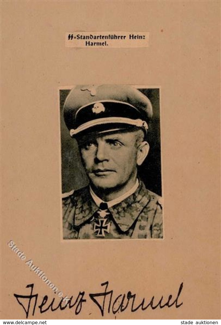 SS WK II Ritterkreuzträger Harmel, Heinz Standartenführer Handgemacht Aus Zeitungsausschnitten Mit Unterschrift KEINE AK - Guerre 1939-45