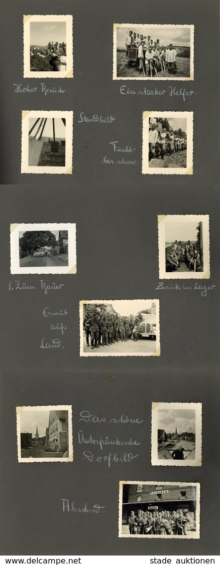 WK II RAD Reichsarbeitsdienst Album Mit Circa 50 Fotos I-II - Guerre 1939-45