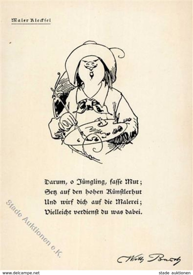 WHW MÜNCHEN - Sonderspendenkarte Wilhelm BUSCH I-II - Guerre 1939-45