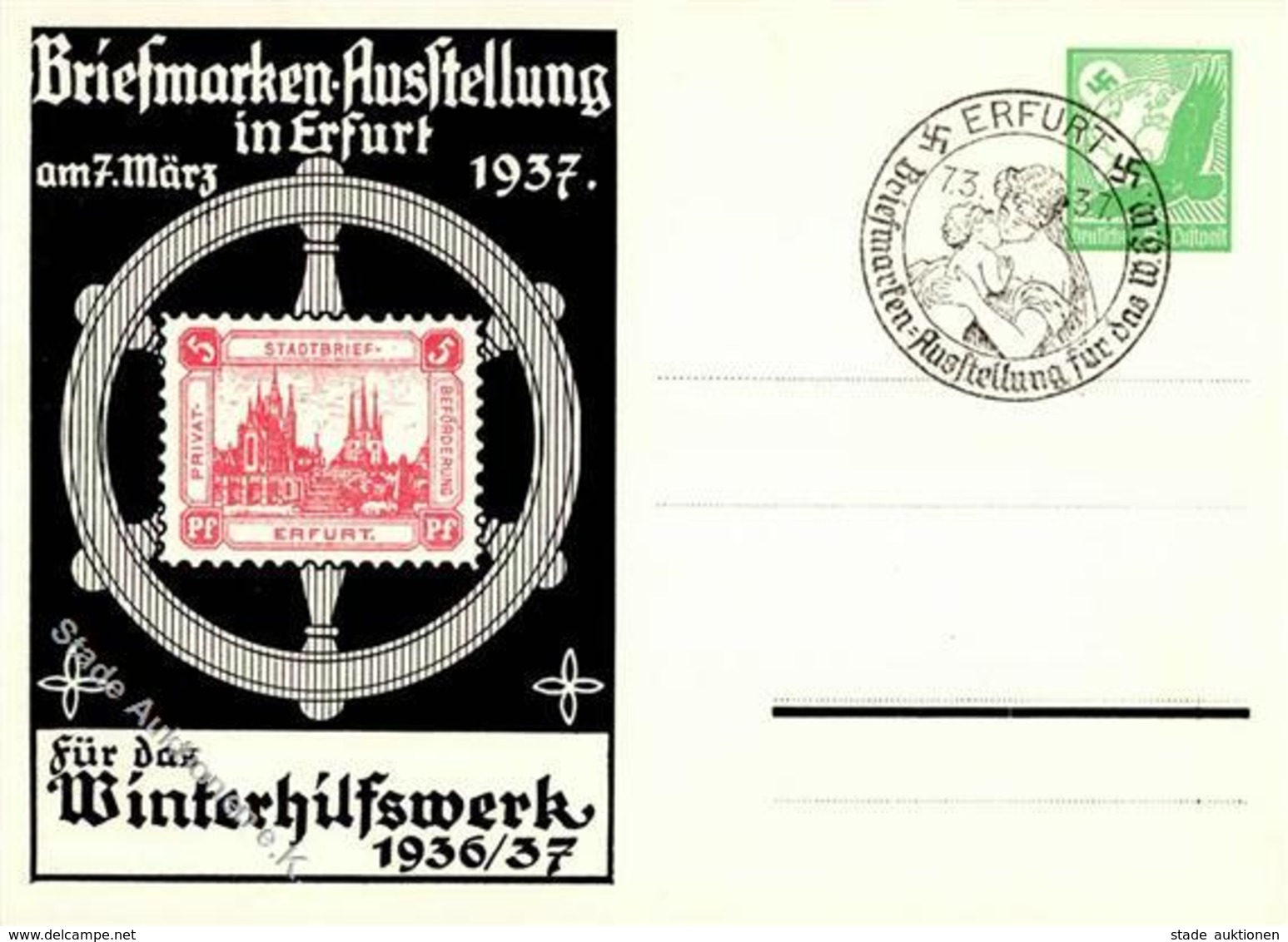 WHW WK II - GSK WHW ERFURT 1936/37 Mit S-o I - Guerra 1939-45