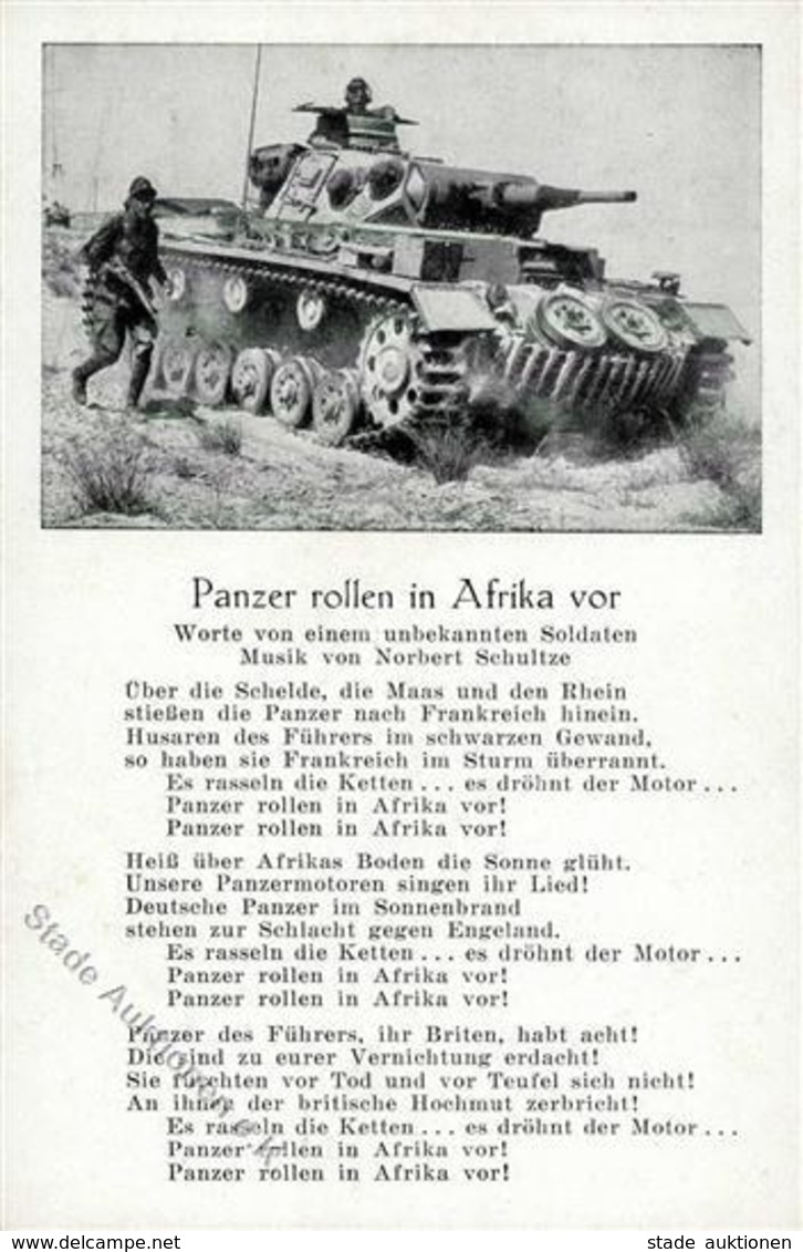 Panzer (WK II) Afrika Lieder AK I-II Réservoir - War 1939-45