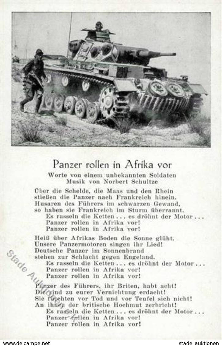 Panzer (WK II) Afrika Lieder AK I-II Réservoir - Guerre 1939-45