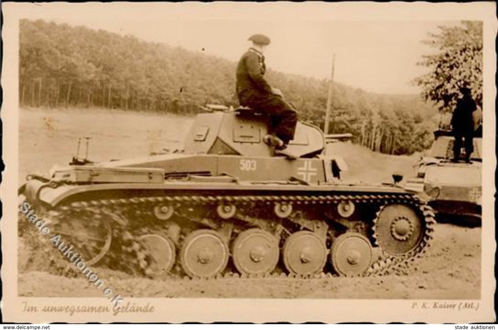 Panzer (WK II) WK II  Foto AK I-II Réservoir - Guerre 1939-45