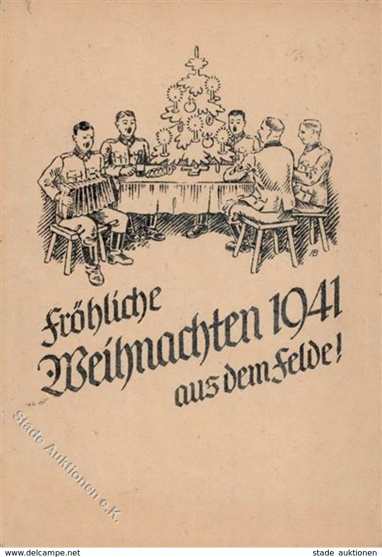 Weihnacht Im Feld WK II 1941 I-II (Stauchung) - War 1939-45