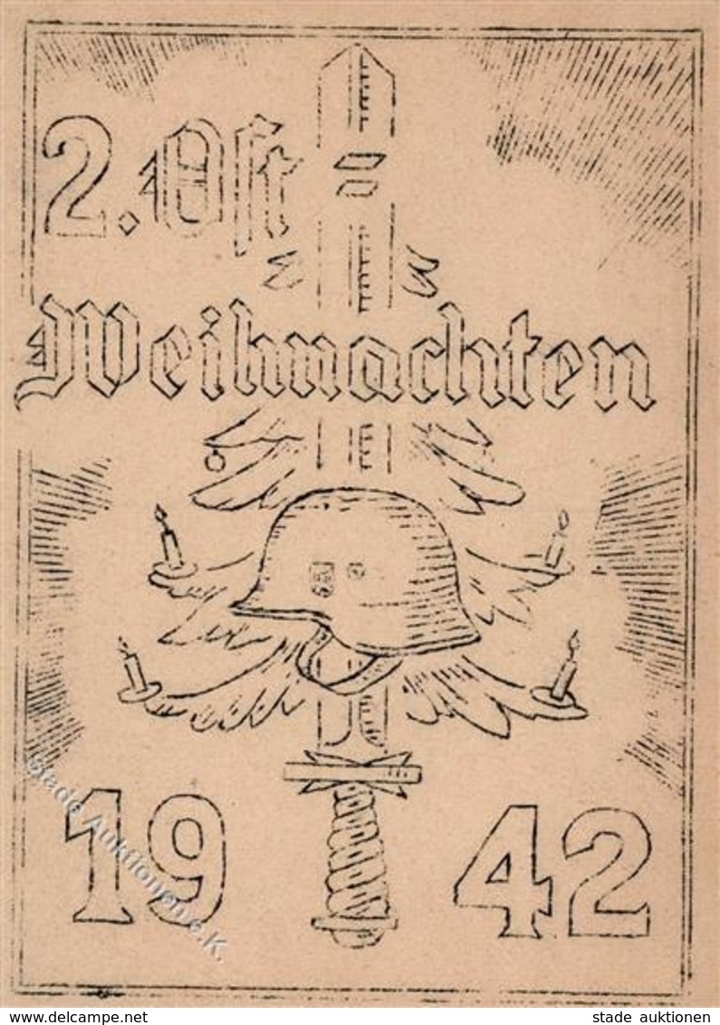 Weihnacht Im Feld WK II 1942 2. Ost Weihnacht  I-II - War 1939-45