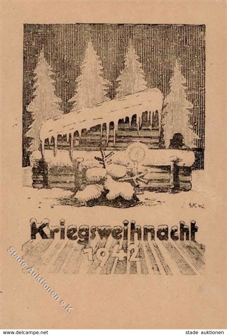 Weihnacht Im Feld WK II 1942 I-II (Eckbug) - Guerre 1939-45