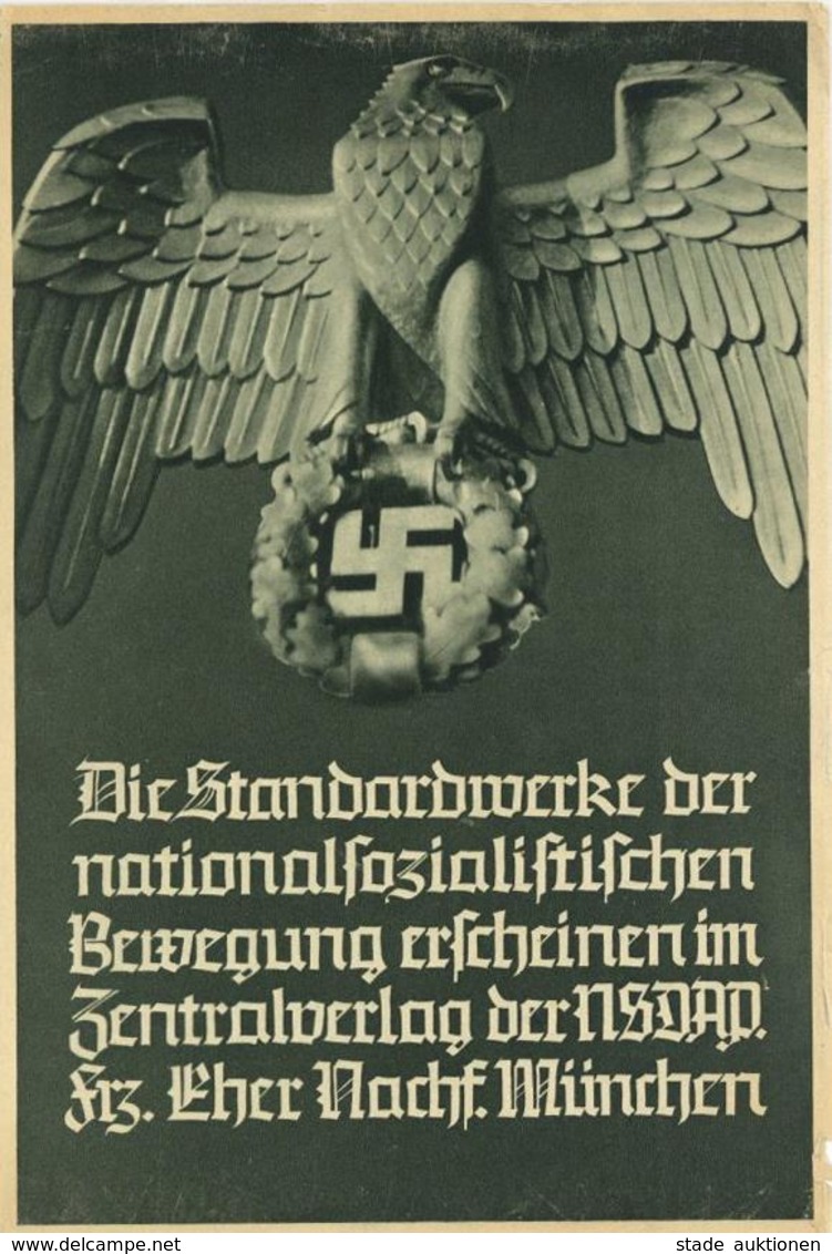 BUCH WK II - 6-seitiges-DINA5-Werbeblatt D. NSDAP-Verlag Franz Eher, München - Für NS-Propagandabücher U.a. MEIN KAMPF,  - War 1939-45