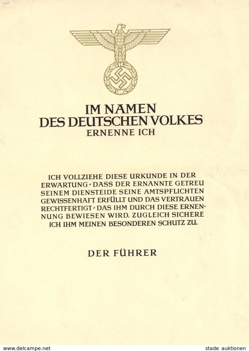 Verleihungsurkunde Ernennungsurkunde Blanco WK II I-II - Guerre 1939-45