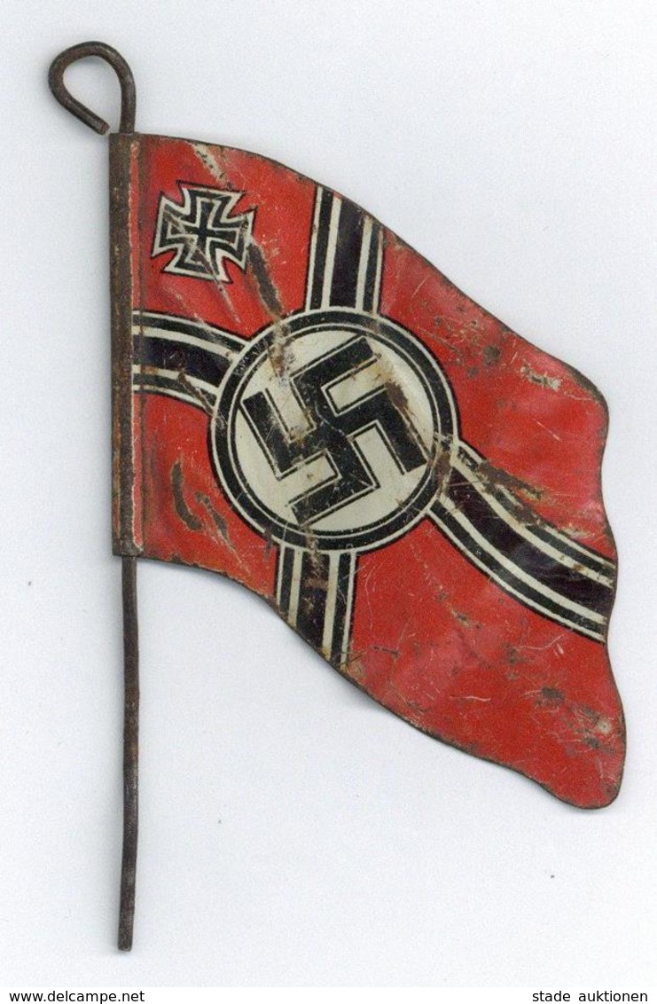 WK II Anstecknadel Kriegsflagge Metall I-II - War 1939-45