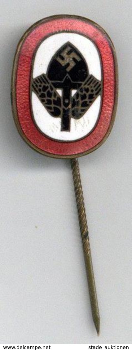 WK II Anstecknadel Reichsarbeitsdienst Rot-weiß Emailliert I-II - War 1939-45