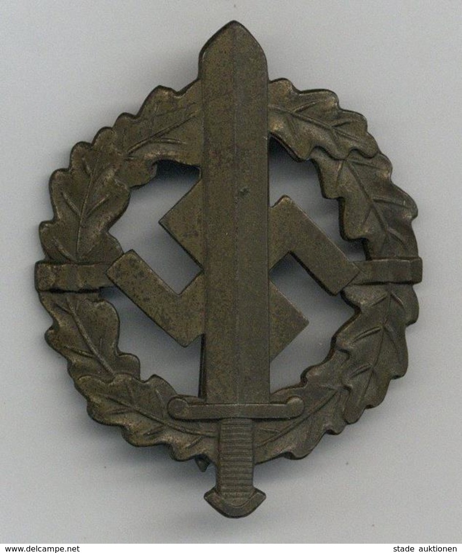 WK II Anstecknadel SA Wehrabzeichen Bronze I-II - War 1939-45