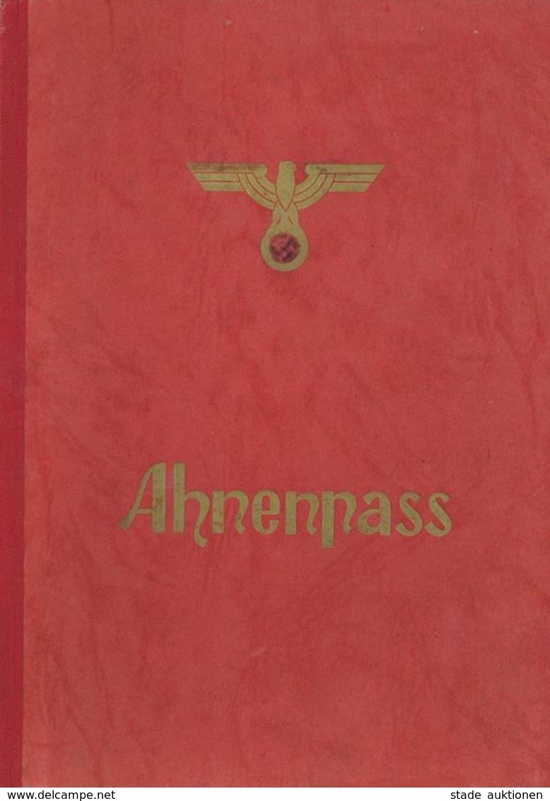 WK II Dokumente Ahnenpass Eintragungen Bis Ur-Ur-Ur-Großeltern I-II - War 1939-45