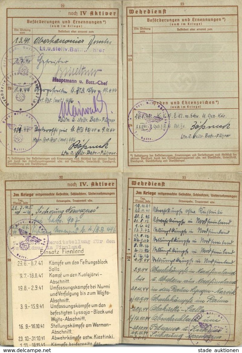WK II Dokumente Eines Politsch Verfolgten Konvolut Mit Wehrpass Delegiertenkarte Soldbuch Arbeitsbuch Einfacher Rundreis - War 1939-45