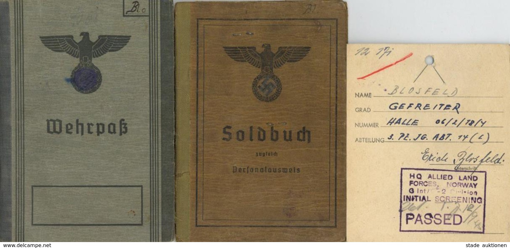 WK II Dokumente Soldbuch Und Wehrpass Eines Mienenräumers In Norwegen I-II - Weltkrieg 1939-45